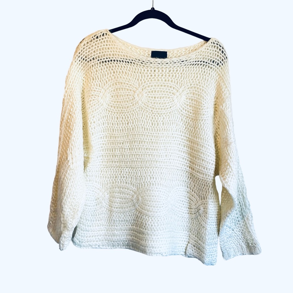 Lumiere Open Knit Boxy Sweater Size Small Oversized NWT - Picture 1 of 10